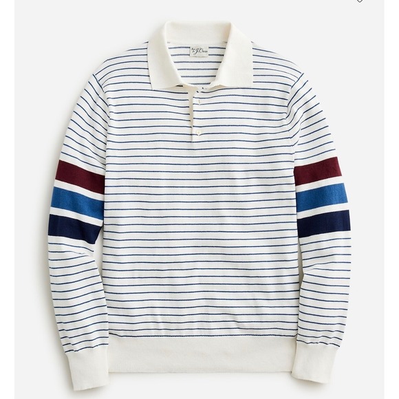 J. Crew Other - J. Crew Heritage Collared Sweater Polo Mens L Striped Cotton Knit Preppy‎ BS410
